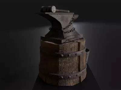 Anvil Forge Pack Low-poly 3D model