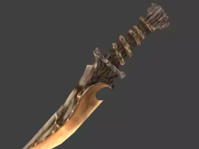  knife Low-poly 3D model