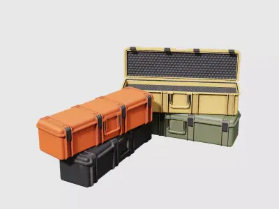 Low Poly PBR Military Case 04 Low-poly 3D model