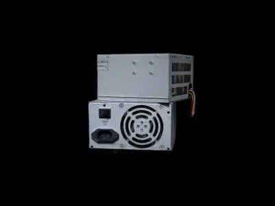 PSU Power Supply Electronic Module Computer Machinery Steel PC Low-poly 3D model