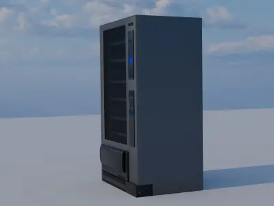 Game Ready LowPoly Vending Machine Low-poly 3D model