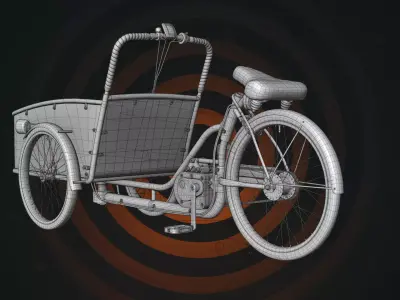 Electric Cargo Delivery Tricycle 3D model