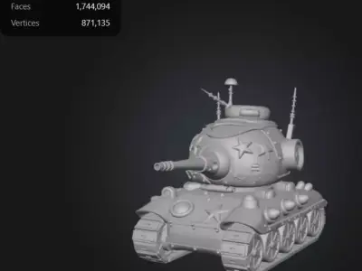 fantasy tank vehicle model 3D model