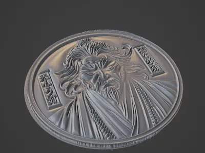 Miyamoto Musashi Medallion 3D print model buy