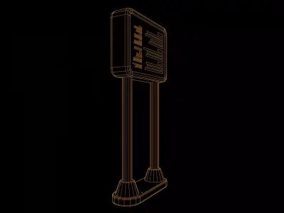 Low Poly Digital Billboard 3D model purchase