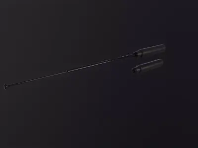 Police Metal Stick 3D Model Low-poly 3D model