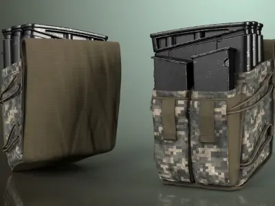 Military Ammunition Pouch Set Free 3D model