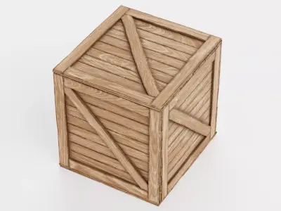 Wooden Crate V2 - Clean Storage and Transport Box 3D model