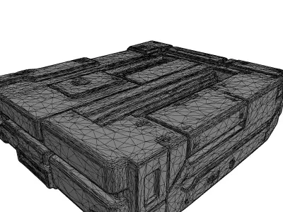 SciFi Data Storage Unit Low-poly 3D model