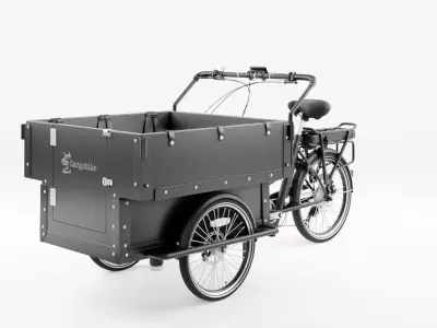 3D Model of Cargobike Kindergarden Low-poly 3D model