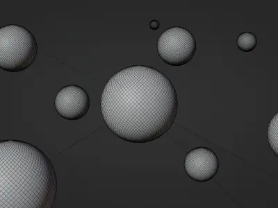 Bubbles - made in Blender Low-poly 3D model