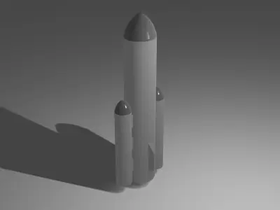 Big Rocket Free low-poly 3D model