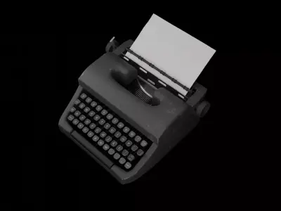 Type writer 3D model