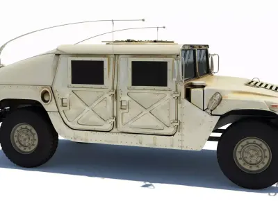 HMMWV Hummer Military Vehicle 3D model