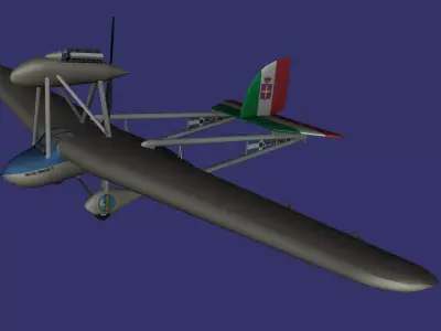 Savoia Marchetti S 64 Low-poly 3D model