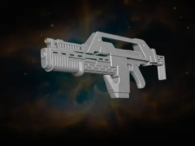 Rifle pulso Alien M41 3D printable Files for Action figures 3D print model
