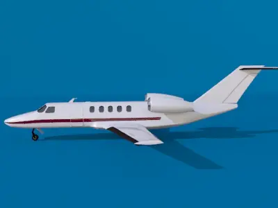 Cessna citation cj4 private jet 3D model