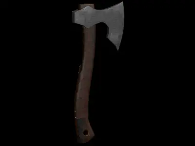 Medieval Metal Axe 4K PBR Low-poly 3D model