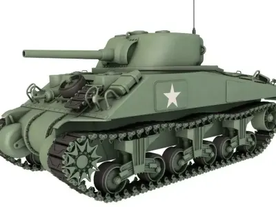 M4 Sherman Tank 3D model buy