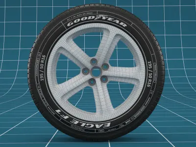 Car tire 03 3D model