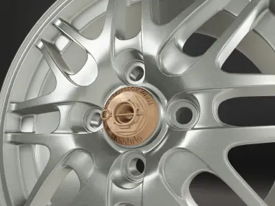 Modulo Alloy Wheel Low-poly 3D model
