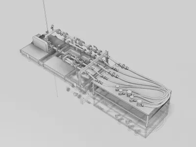 Loading station for LPG trucks 3D model