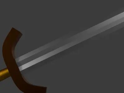 Stylized Sword Free low-poly 3D model