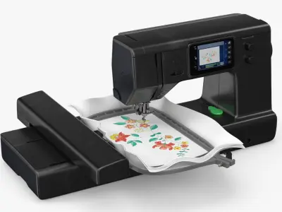  Sewing Printer with Needle Threader Rigged for Maya 