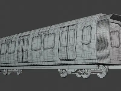 Metro middle coach 3D model