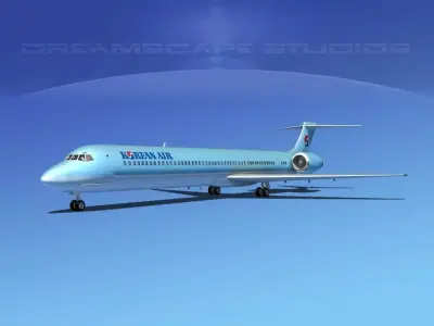 Douglas MD-80 Korean Air 3D model