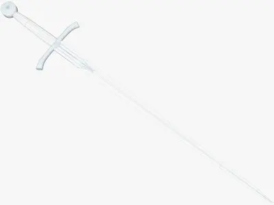Medieval weapons Low-poly 3D model 4