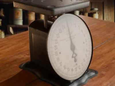 Antique Kitchen Scale 3D model