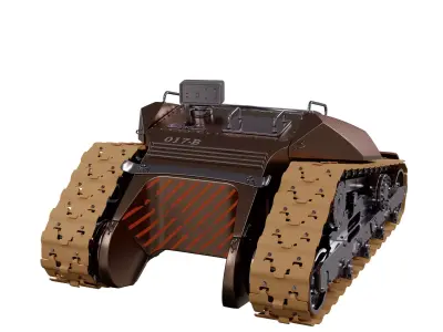 tracked military Low-poly 3D model