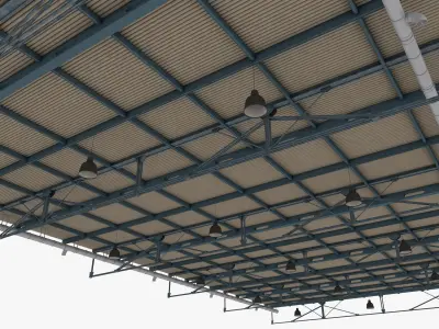 Ceiling Ventilation Pipes 13 3D model