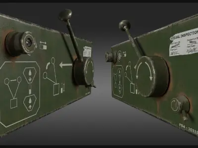 Mechanical Lever Low-poly 3D model