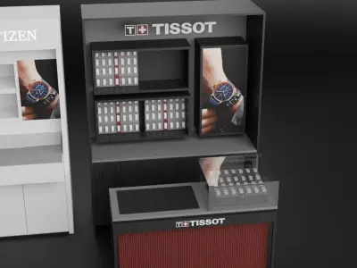 Citizen and Tissot Watches 3D model