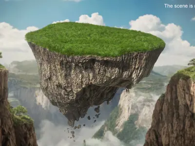 Floating Island 3D model shop