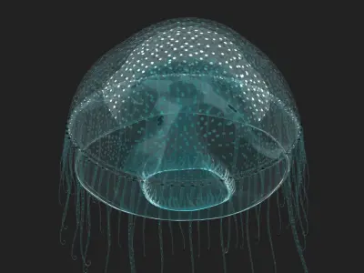 Jelly Fish Low-poly 3D model