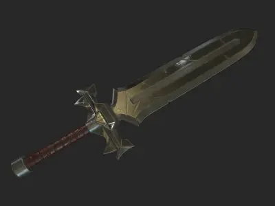Medieval sworld 1 Low-poly 3D model