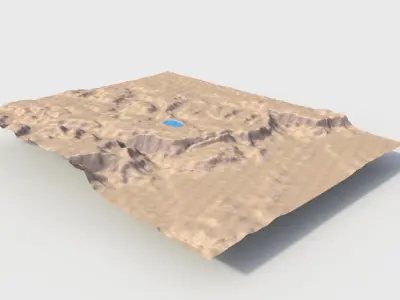 Pumped Storage Hydro Electric Power Plant 3D model purchase