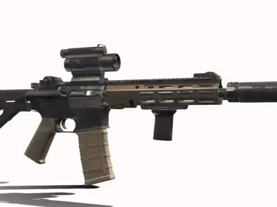 M4A1 SEU EX Low-poly 3D model