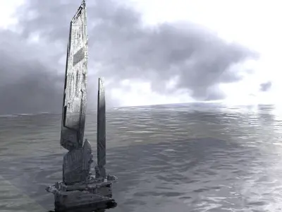 Halo Forerunner Inspired Alien Tower  3D model