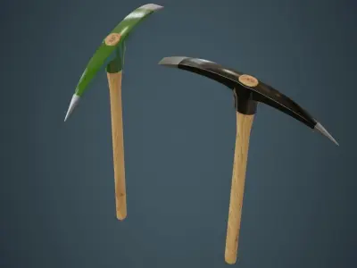 Pickaxe 2A Low-poly 3D model