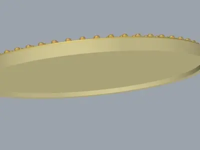 22mm Round Diamond Disc Pendant Design 3D print model