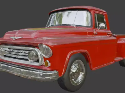 Vintage Rusty Pickup Truck 3D Model 3D model 29
