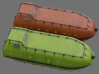 Lifeboat 1B Low-poly 3D model