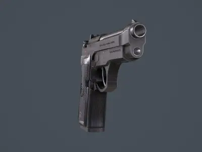 Beretta 92FS Low-poly 3D model get