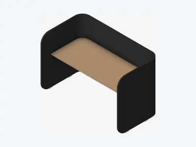 Booth - Simplicity - Type 1 - Large Low-poly 3D model