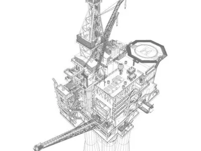Oil Rig 3D model