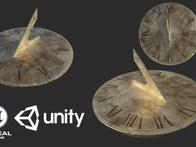 Sundial - Solar Clock- Reloj solar  Low-poly 3D model